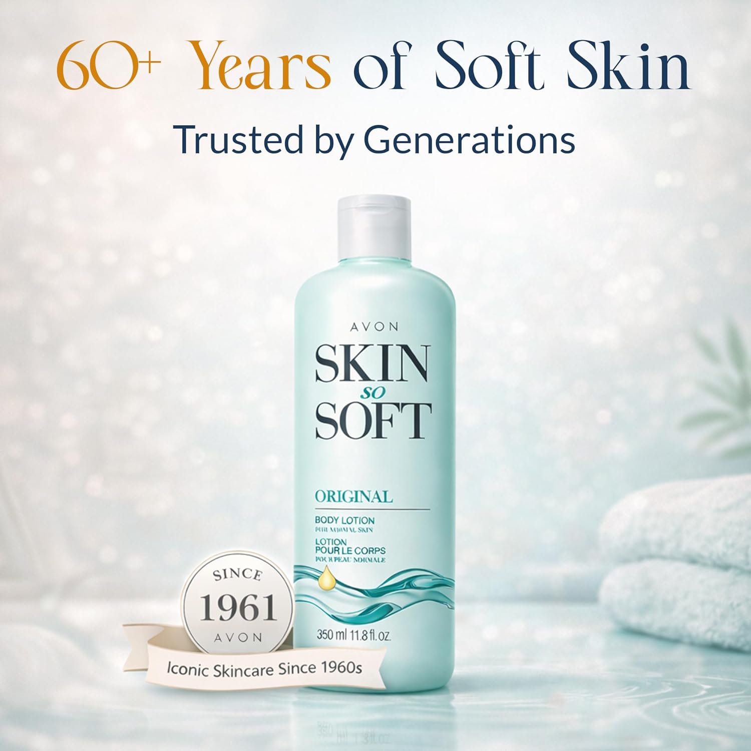 AVON Skin So Soft Original Body Lotion for Women, Paraben-Free Moisturizing Hand and Body Lotion for Dry Skin with Jojoba Oil, Non-Greasy Lightweight Body Moisturizer, 24-Hour Hydration, 11.8 fl oz